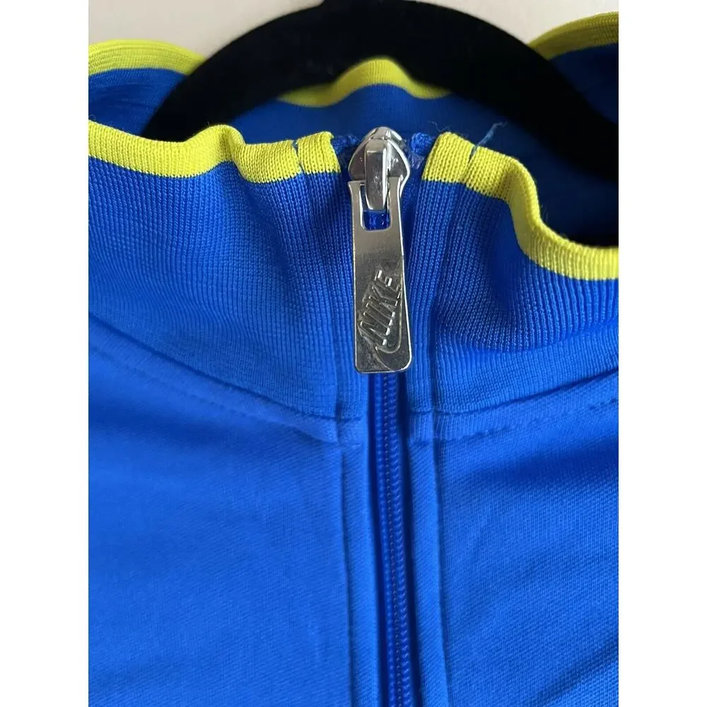 NIKE GOLF Women's XL Timarron Country Club Jacket Full Zip Up Blue Yellow - Picture 4 of 6